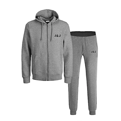 Afbeelding van Jack &amp; Jones Jaclounge Set Noos pyjamaset voor heren, grijs.