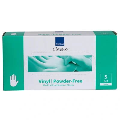 Afbeelding van Abena Vinyl Handschoenen Wit Poedervrij Maat S 100 Stuks
