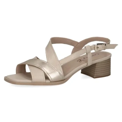 Afbeelding van Caprice Dames 9 28204 42 Damessandalen met hak, Offwhite kam