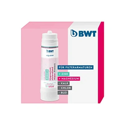 Afbeelding van BWT AQA drink zink + MP200 waterfilter, filterkaars met en magnesium, drinkwaterfilter, kalkfilter, chloor, lood koper