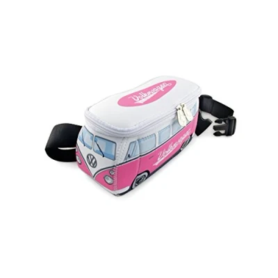 Afbeelding van BRISA VW Collection Volkswagen neopreen heuptas voor buiten en reizen Bus design T1 Bulli (roze/wit)