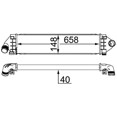 Afbeelding van MAHLE ORIGINAL CI 394 000S Intercooler FORD: MONDEO 4 Turnier, Galaxy Mk2 MPV, S Max Mk1