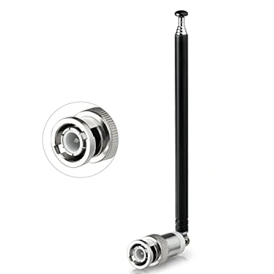 Afbeelding van Bingfu FM Radio Antenna TV 5 Secties Telescopische BNC Connector VHF UHF Draagbare voor Yamaha JVC Pioneer Onkyo Sony Audio