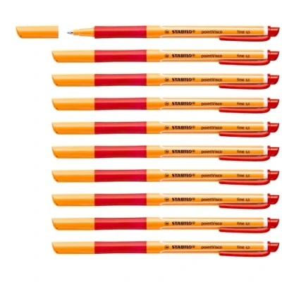 Afbeelding van Rollerpen STABILO PointVisco 1099/40 fijn rood