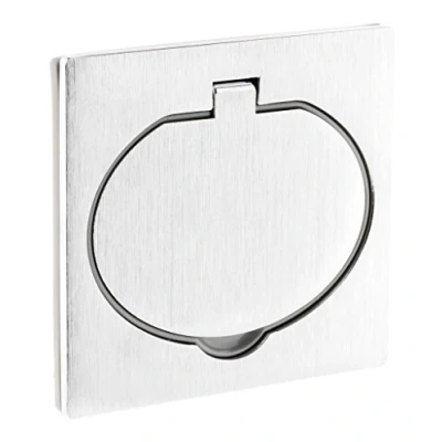 Afbeelding van Vloerstopcontact, 16 A, 2P+T, geborsteld aluminium, IP44, met installatiebox