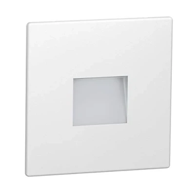 Afbeelding van ledscom.de LED trapverlichting/inbouwlamp in de muur FOW voor binnen en buiten, downlight, vierkant, 85 x mm, warm wit, oriëntatielicht, inbouwspot muur,