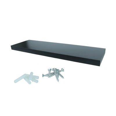 Afbeelding van Wovar Zwevende Wandplank 80 x 24 cm Zwart Per Stuk