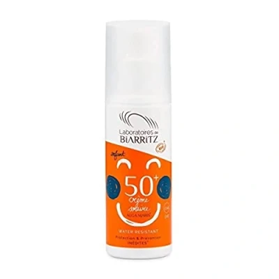 Afbeelding van Laboratoires de Biarritz Algamaris zonnebrandcrème voor kinderen, Spf50+, biologisch gecertificeerd, hoge natuurlijke bescherming, hypoallergene formule, zonder conserveringsmiddelen, parfum,