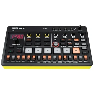 Afbeelding van P 6 Creative Sampler AIRA Compact Roland Granulaire geluidscreatie Een krachtige sequencer Geïntegreerd toetsenbord Aangepaste lussen Ingebouwde microfoon Effectknoppen USB C aansluiting
