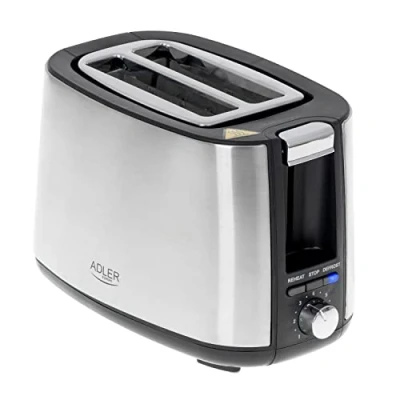 Afbeelding van Broodrooster 900W RVS AD 3214 Adler