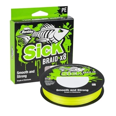 Afbeelding van Berkley Sick Braid Hi Viz Yellow 0,29mm (300m) Gevlochten lijn