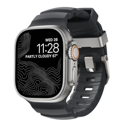 Afbeelding van Nomad Rocky Point Band Apple Watch 42mm / 44mm 45mm 49mm Storm Connector Natural NM013596858