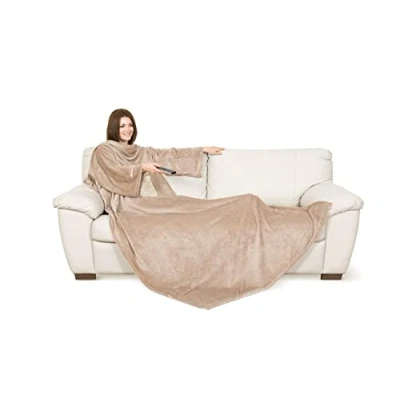 Afbeelding van Lavatelli Kanguru Deluxe Cream deken met mouwen Plaid TV Warme