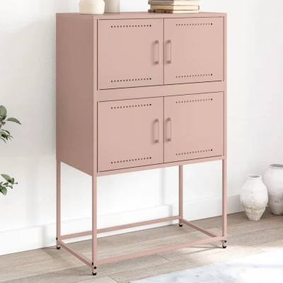 Afbeelding van Dressoir 68,5x38,5x107 cm staal roze