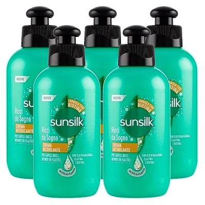 Afbeelding van Sunsilk 5 x 200 ml flesjes ontwarrende crème voor krullend haar
