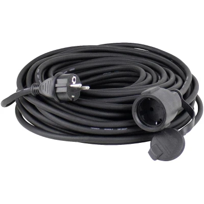 Afbeelding van AS Schwabe 60315 Stroom Verlengkabel 16 A Zwart 15.00 m H05RR F 3G 1,5 mm²