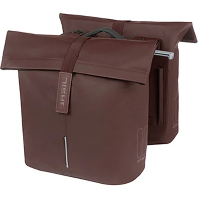 Afbeelding van Dubbele fietstas Basil City MIK 28 32 liter 12 x 30 33 cm roasted brown