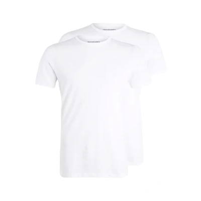 Afbeelding van Jack &amp; Jones Jacbasic CREW NECK TEE 2 PACK Hemd, Heren, Maat: Large, White