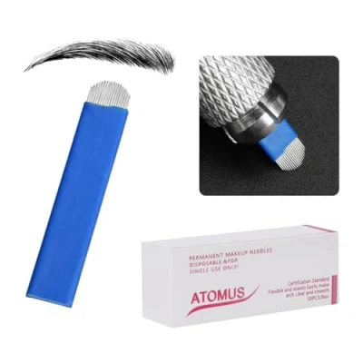 Afbeelding van ATOMUS Microblading 7 naalden 14 pin 18U permanente make up wenkbrauwen (50 stuks 18U)