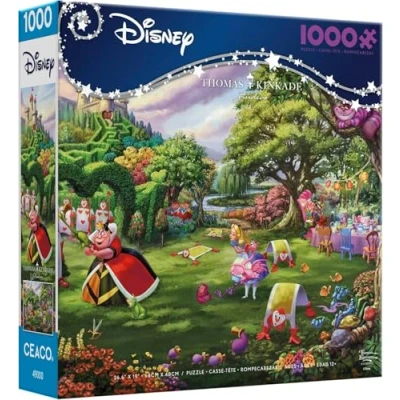 Afbeelding van CEACO Thomas Kinkade Disney 1000 Stukjes Alice in wonderland Queen of hearts