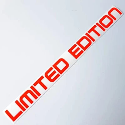 Afbeelding van folien zentrum Premium sticker &quot;Limited Edition&quot; voor tuning auto, 20 x 1,5 cm, neonrood, OEM &amp; JDM, grappige spreuk, Made in Germany