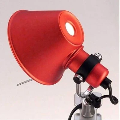 Afbeelding van Artemide Tolomeo Micro Pinza klemlamp retrofit rood