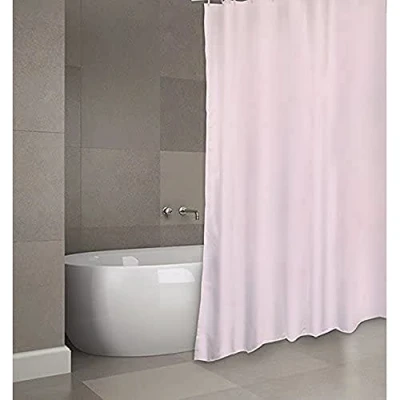 Afbeelding van MSV Douchegordijn, polyester, roze, 180 x 200 cm, premium kwaliteit, inclusief ringen