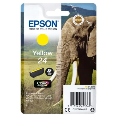 Afbeelding van Epson Elephant C13T24244022 inktcartridge 1 stuk(s) Origineel Geel
