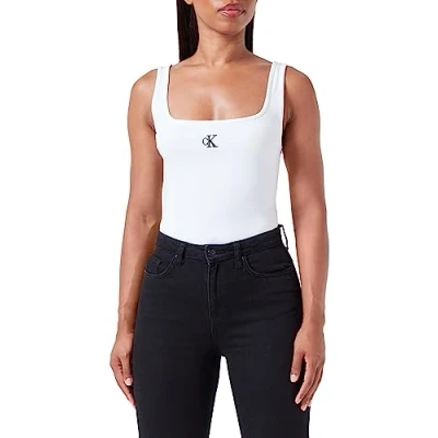Afbeelding van Calvin Klein Jeans CK TANK Top, Dames, Maat: XS, Bright white