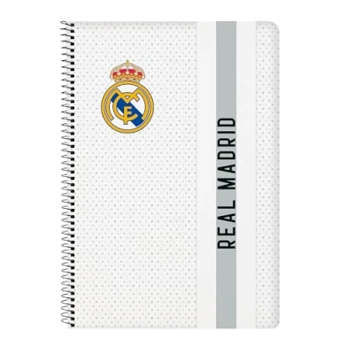 Afbeelding van Notitieboekje Real Madrid C.F. Wit Grijs A4 80 Lakens