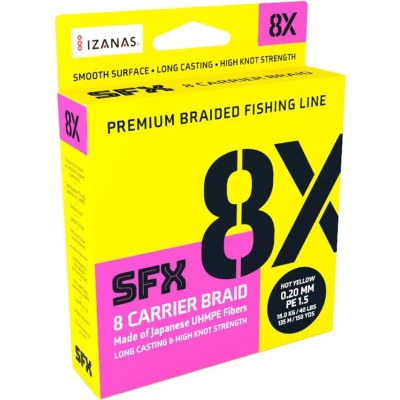 Afbeelding van Sufix Sfx 8x 0,128mm &#039;Hot Yellow&#039; (135m) Gevlochten lijn