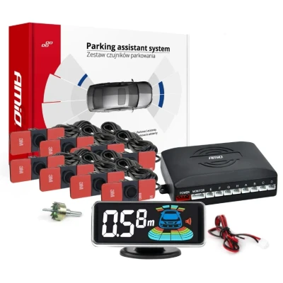 Afbeelding van AMiO LED GRAF 3D 03196 Parkeerassistent Met boor voor en achter montagehandleiding 8