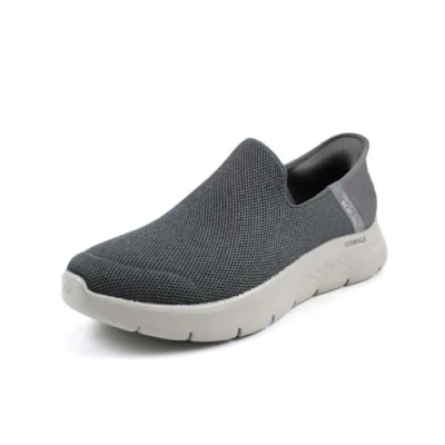 Afbeelding van Skechers GO WALK Flex herenslippers, Donkergrijs textiel