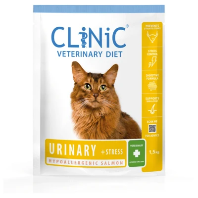Afbeelding van Clinic Kat Urinary + Stress Zalm 1,5 kg