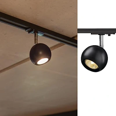 Afbeelding van SLV 144010 230V railsysteem lamp GU10 Zwart, Chroom