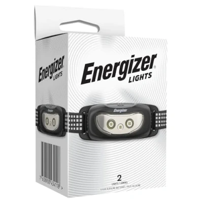Afbeelding van Energizer Universele led hoofdlamp, krachtige lamp 100 lumen, batterijen inbegrepen, 2 stuks [exclusief Amazon]