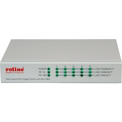 Afbeelding van ROLINE Gigabit Ethernet Switch 6 poorten (5x 10/100/1000 + 1x SFP)