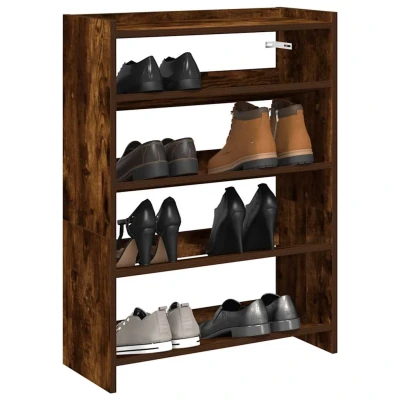 Afbeelding van Schoenenrek 60x25x62 cm bewerkt hout gerookt eikenkleurig