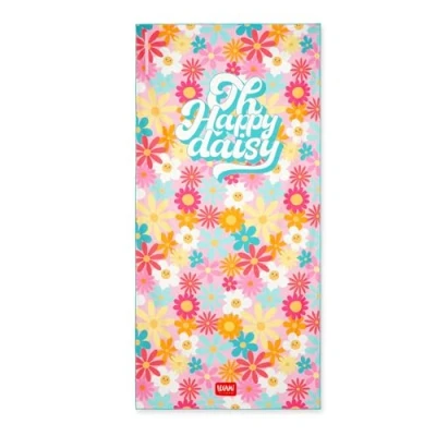 Afbeelding van Legami Lichte strandhanddoek, microvezel compacte zandvrij, sneldrogend, ultra absorberend, ruimtebesparende handdoek, 85 x 180 cm, Daisy