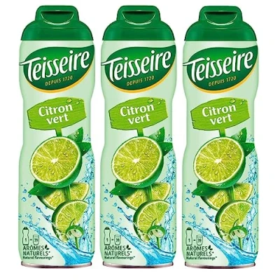Afbeelding van Teisseire Limoen/limoen dranksiroop 600 ml siroop die dezelfde smaak heeft als fruit (3 stuks)