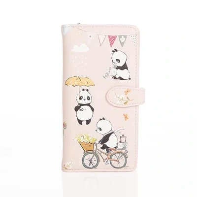 Afbeelding van Shagwear Pasjeshouder Portemonnee Dames Portefeuille Kunstleer Panda Mania (009492Z)
