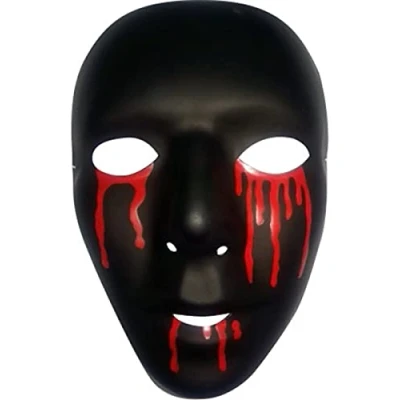 Afbeelding van RUBIES FRANCE Zwart masker met bloederige tranen voor mannen