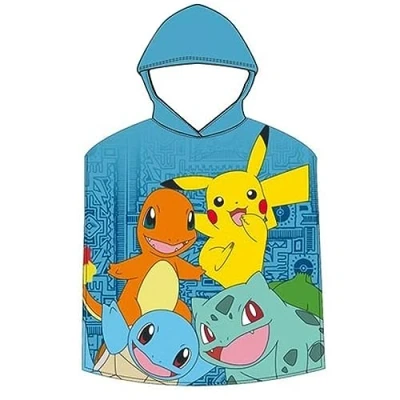 Afbeelding van Pokemon Badponcho Poncho Sneldrogend 50x100 cm (uitgevouwen) One Size (ongeveer 2 5 jaar)