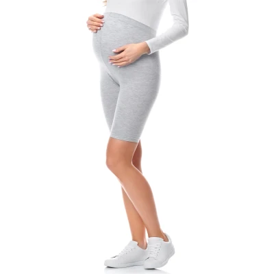 Afbeelding van BE Mammy BE20 230 LE Dames Zwangerschapsleggings Lang Katoen Elasthan Yogabroek Grijs 3XL