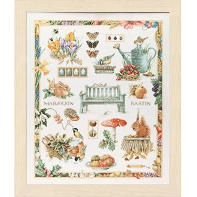 Afbeelding van Borduurpakket Collage Vier jaargetijden Marjolein Bastin (Lanarte)