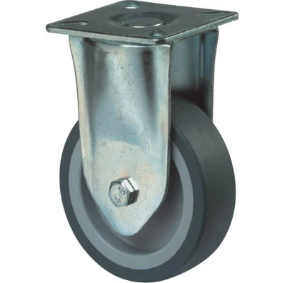 Afbeelding van Kelfort Bokwiel met rubber wiel en glijlager, grijs 65kg 100mm