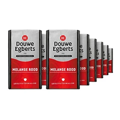Afbeelding van Douwe Egberts koffie, Melange rood, snelfilters, pak van 250 g