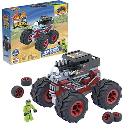 Afbeelding van Mega Construx Monster Trucks Bone Shaker bouwstenen set met figuur voor kinderen + 5 jaar (Mattel GVM27)