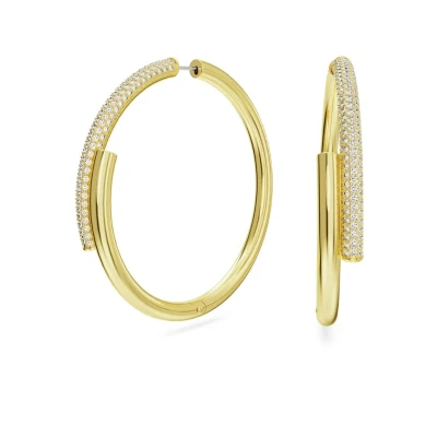 Afbeelding van Swarovski dames Dextera oorringen verguld in de kleur Goud, maat: US 7 = 17,3 mm