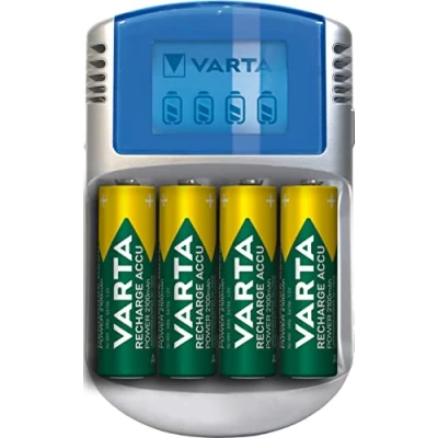 Image de Varta chargeur de batt/chargement en2 4 heures/4 batt. aa 2600mah incl/lcd display/chargeur 12v incl 57070201451